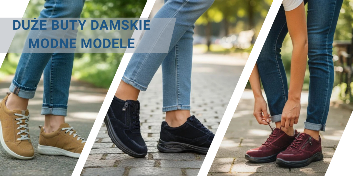 Modne damskie buty w dużych rozmiarach – modelka prezentuje buty JOMOS