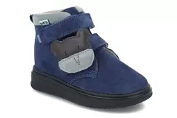 Trzewiki chłopięce BARTEK 11646 granatowe skórzane ocieplane