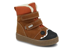Bartek kozaki dla chłopca BARTEK 11017102 jasny brąz ocieplane buty na rzep