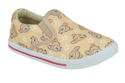 Trampki dla dziewczynki wsuwane lekkie z Bambi tenisówki z białą podeszwą