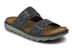 Klapki Inblu BU000010 szary klapki męskie ze skórzaną wkładką lekkie letnie