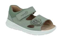 Dziecięce sandałki Superfit 1-000519-7500 Logoon lekkie letnie obuwie na rzep pełna pięta barefoot