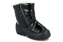 Śniegowce dziewczęce Bartek 14625005 czarny bardzo ciepłe buty zimowe dla dziewczynki z grubą wyściółką