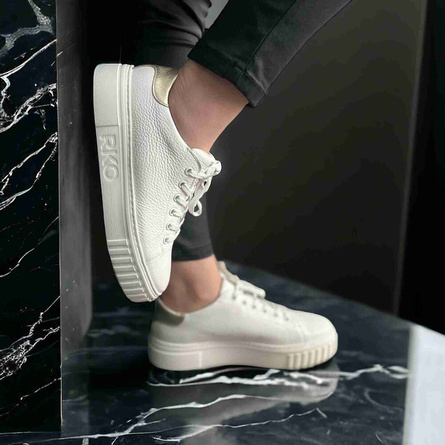 Sneakersy Ryłko 0RRS5 platformy skórzane białe półbuty Ryłko