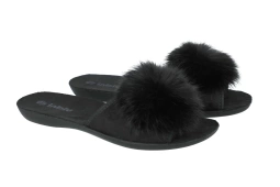 Klapki Inblu NP-6V damskie z puszkiem czarne kapcie