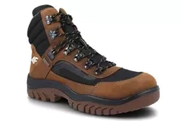 Buty trekkingowe męskie 4F OBMH253 membrana brązowy skórzane