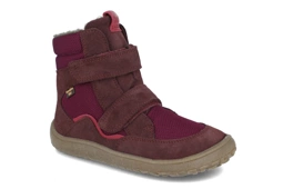 Kozaki dla dziewczynki barefoot Froddo G3160233-7 buty skórzane z membraną na rzepy
