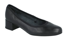 Czarne czółenka Ryłko niski obcas