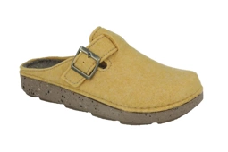 Klapki damskie Inblu ED 19 żółty kapcie mule obuwie domowe filc