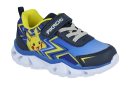 Ultralekkie świecące buty Pikachu 2325 chłopięce buty sportowe z białą świecącą podeszwą zapinane na rzep