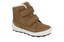 Kozaki Superfit 1-106317-3000 brąz skórzane buty zimowe z membraną Gore-Tex lekkie na wysokie podbicie