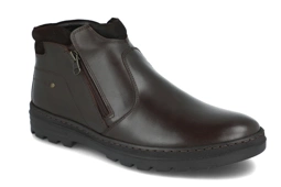 Trzewiki męskie zimowe Krisbut 6837 brąz buty zamek lekkie buty na zimę