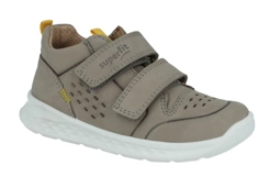 Dziecięce półbuty Superfit 1-000363-4000 beżowe skórzane buty barefoot na rzep BREEZE
