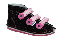 Adamki dziewczęce profilaktyczne obuwie z obcasem Thomasa czarne kapcie do przedszkola