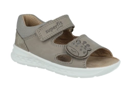 Superfit sandałki 1-000520-4000 Logoon barefoot beżowe lekkie letnie obuwie na rzep pełna pięta