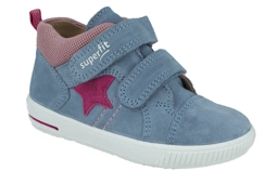 Trzewiki Superfit 1-000352-8040 skórzane lekkie buty na rzep tęgość M na wysokie podbicie