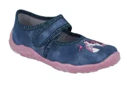Kapcie dziewczęce Superfit 1-800282-8050 zmienne obuwie na rzep z tęgością M