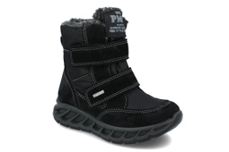 Śniegowce PRIMIGI 4891011 skórzane czarne kozaki dziecięce z membraną GORETEX