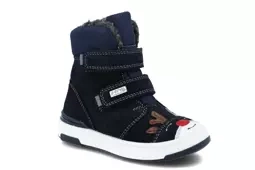 Trzewiki dziecięce Bartek 11652 granatowy ocieplane wełniana wyściółka skóra naturalna WATERPROOF