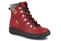 Botki Nagaba 329 czerwony ocieplane skórzane zimowe