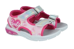 Sandałki Barbie letnie ze świecącą podeszwą sportowe sandałki na rzep LED lekkie sandały dziewczęce na rzepy