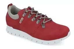 Półbuty NAGABA 070 czerwony damskie skórzane półbuty sportowe ze skórzaną wkładką