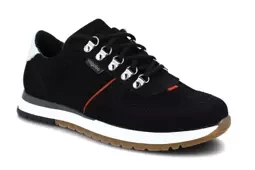 Półbuty męskie NAGABA 460 czarny welur skórzane sportowe półbuty męskie