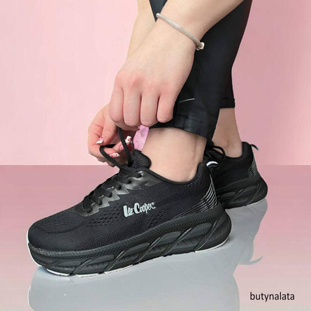 Czarne sneakersy Lee Cooper LCW-24-32-2552L młodzieżowe lekkie buty sportowe