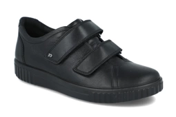 Damskie półbuty na szerokie stopy Jomos 811395 skórzane buty na rzepy tęgość H