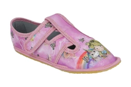 Kapcie Raweks ZUZIA 17B elastyczne papcie barefoot dziewczęce jednorożec