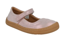 Balerinki różowe Froddo G3140184-4 barefoot dla dziewczynki obuwie letnie skórzane na rzep