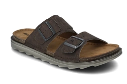 Klapki Inblu BU000010 brązowy klapki męskie ze skórzaną wkładką lekkie letnie