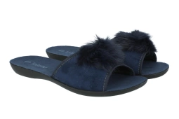 Klapki Inblu NP-6V granatowy damskie z puszkiem kapcie