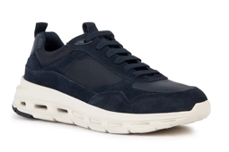 Sneakersy GEOX U36FQA HOVERSTREAM granatowy sportowe półbuty ze skóry