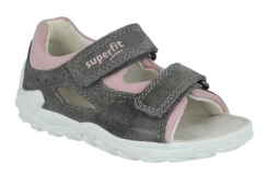 Sandałki Superfit 1-000036-2020 FLOW lekkie letnie obuwie z pełną piętą dla dziewczynki wysokie podbicie