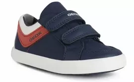 Półbuty sportowe GEOX B151NB GISLI granatowy z czerwonym RESPIRA rzepy