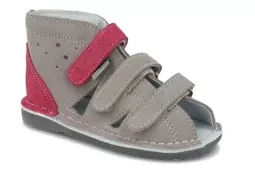 Obuwie dziewczęce Danielki S124 beż malina kapcie profilaktyczne