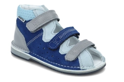 Bartek sandały profilaktyczne 115261 kobalt zmienne chłopięce sandały ze skóry