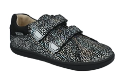 Bartek 8300569 skórzane półbuty barefoot na szerokie stopy czarne buty na rzep