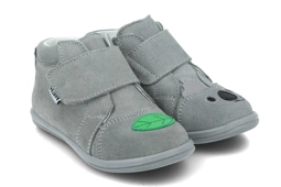 Trzewiki Bartek 71150 skórzane pierwsze buciki chłopięce szary
