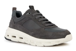 Sneakersy GEOX U36FQA HOVERSTREAM grafit sportowe półbuty ze skóry
