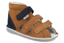 Obuwie Danielki S104 profilaktyczne kapcie brązowe camel