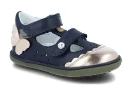 Sandały dziewczęce BARTEK 81798 granatowe profilaktyczne pół sandały skórzana