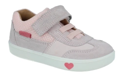 Półbuty dziewczęce Superfit 1-000781-5500 SUPIES skórzane z białą podeszwą lekkie buty na rzep