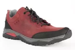 Półbuty NAGABA 408 czerwony trekking miejski skórzane męskie buty na co dzień