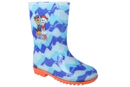 Kalosze Psi Patrol gumowce dla chłopca niebieski z pomarańczem