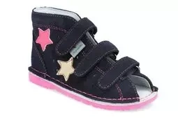Obuwie dziewczęce Danielki TA125 profilaktyczne granatowy + róż