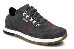 Półbuty męskie NAGABA 460 grafit welur skórzane sportowe półbuty męskie