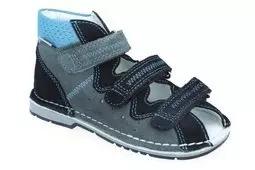 Sandały profilaktyczne BARTEK 8920060 chłopięce ciemne kapcie zmienne