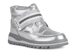 Śniegowce damskie GEOX J26EWA Amphiox srebrny oddychające ocieplane